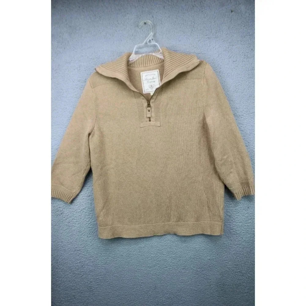 Ralph Lauren Jeans Co. Women's Sweater-Size XL-Neck Zip-3/4 Sleeves